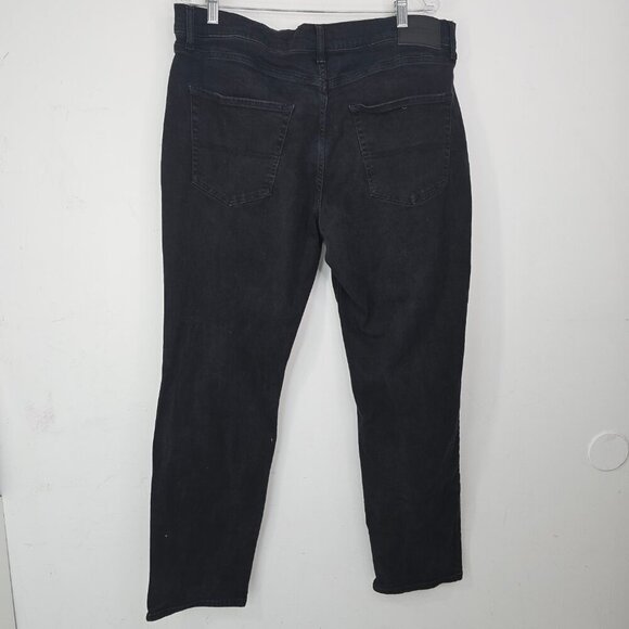Lucky Brand Black Vintage Straight Denim Jeans Hemmed 38 x 30 - Picture 6 of 10